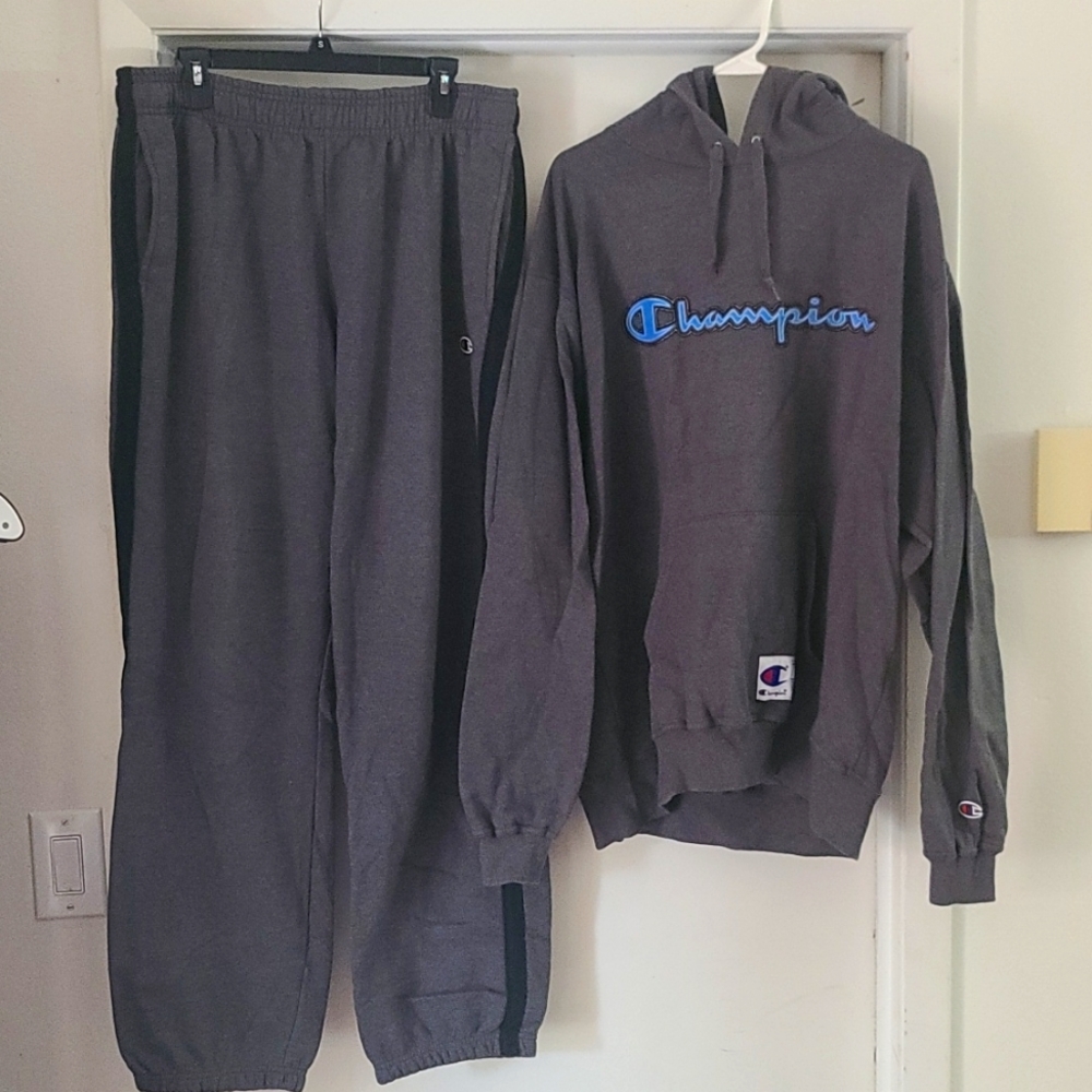 Champion sweatpants and hoodie combo
